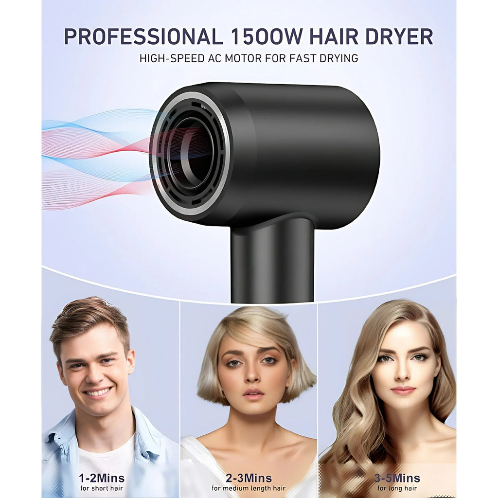 BeautifyEase Hair Dryer-Fast Drying Ionic Blow Dryer-Updated 1500 W Low Noise Technology home with Diffuser&amp;Smooth Nozzle