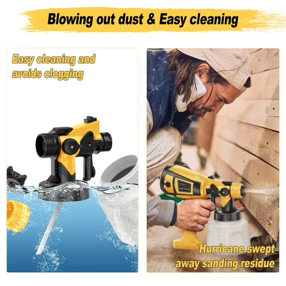 Purevigil Paint Sprayer 1000W HVLP High Power Electric Spray Paint Gun 1400ml High Capacity Container Easy to Clean for House Painting, Home Interior and Exterior