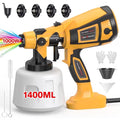 Purevigil Paint Sprayer 1000W HVLP High Power Electric Spray Paint Gun 1400ml High Capacity Container Easy to Clean for House Painting, Home Interior and Exterior